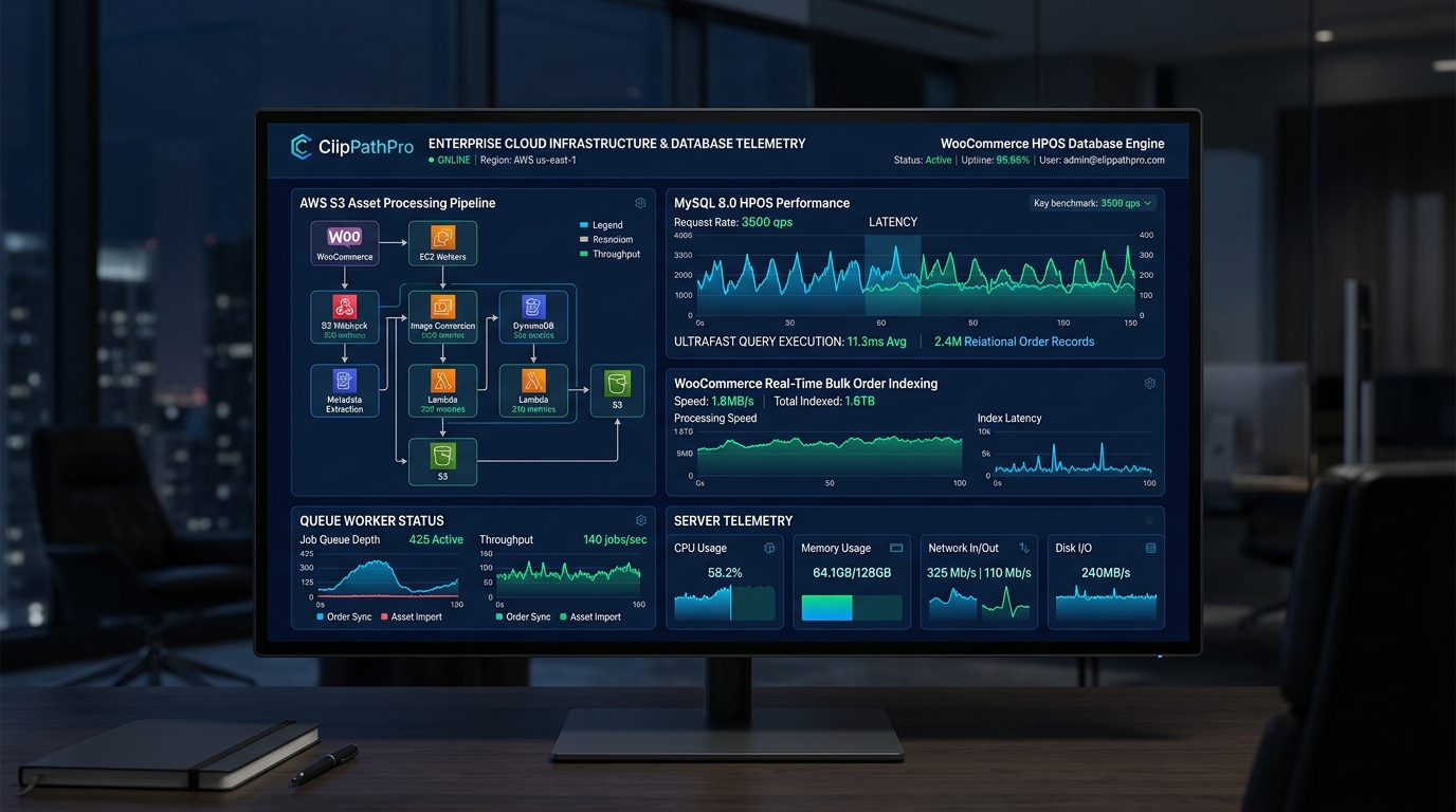 ClipPathPro High-Volume WooCommerce HPOS and AWS S3 Dashboard
