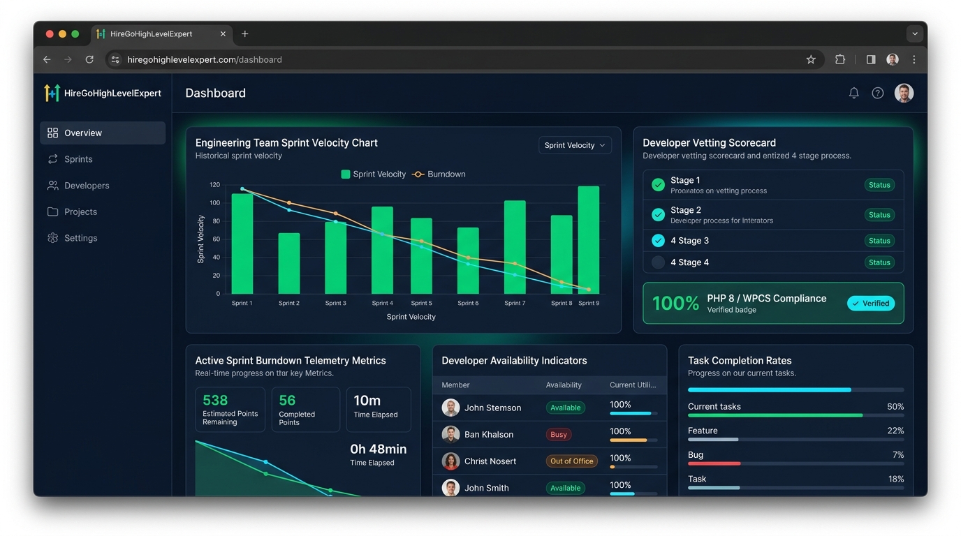 HireGoHighLevelExpert Developer Vetting & Sprint Velocity Dashboard
