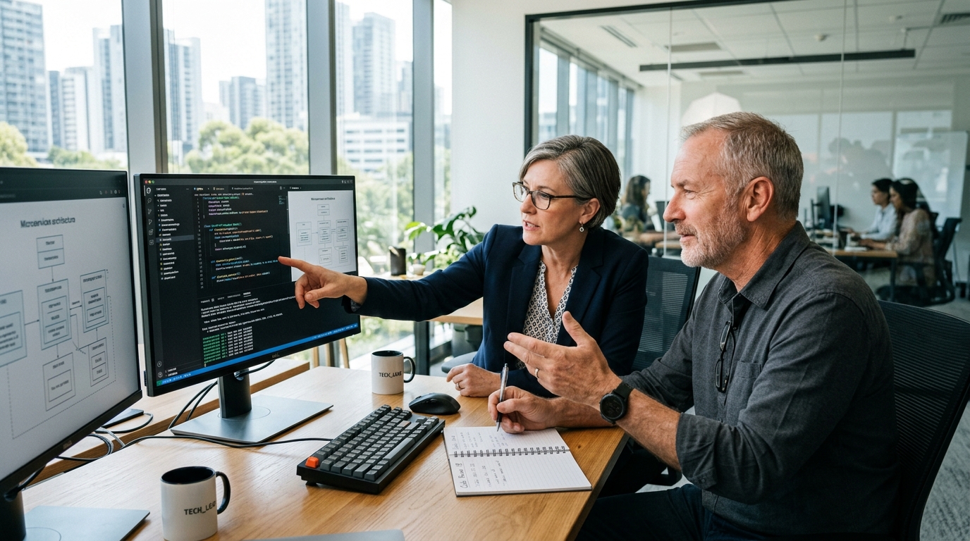 Dedicated WordPress Developers collaborating on code
